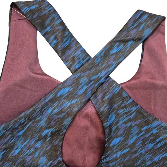 Asics Women's Black & Blue Poly/Spandex Athletic Sports Bra NEW NWT - Picture 7 of 9